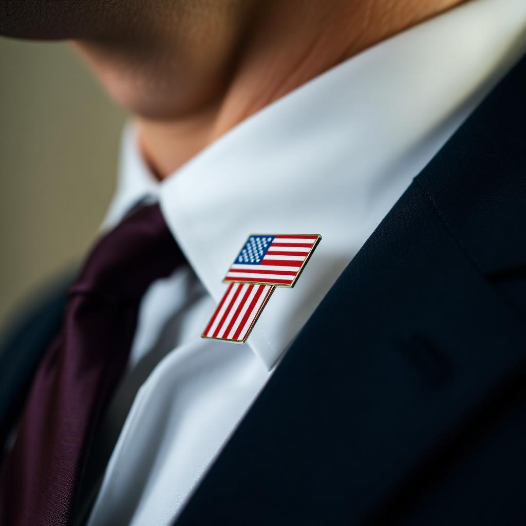 American flag lapel pin